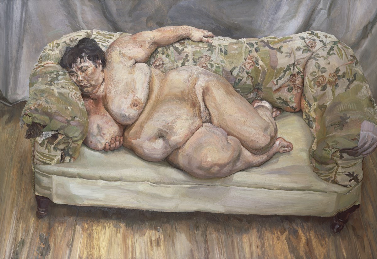 Lucian Freud, Benefits Supervisor Sleeping, 1995. Source: Christie’s. Used for commentary.